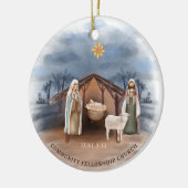 Geburtskirche Name Christlich Weihnachten Keramik Ornament (Links)