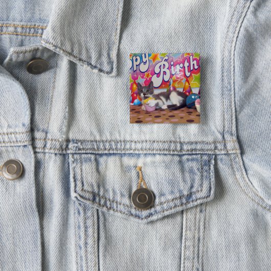 Geburtsknopf des Bobs - Katze / Kitten Button (Beispiel)