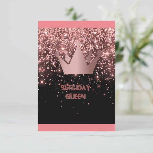 Geburtskönigin Einladung (Stehend Vorderseite)