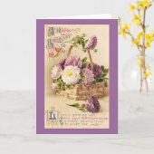 Geburtskorb von Mama Vintag Karte (Gelbe Blume)