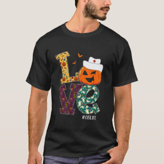 Geburtskrankenschwester Halloween Gruseliger Kürbi T-Shirt