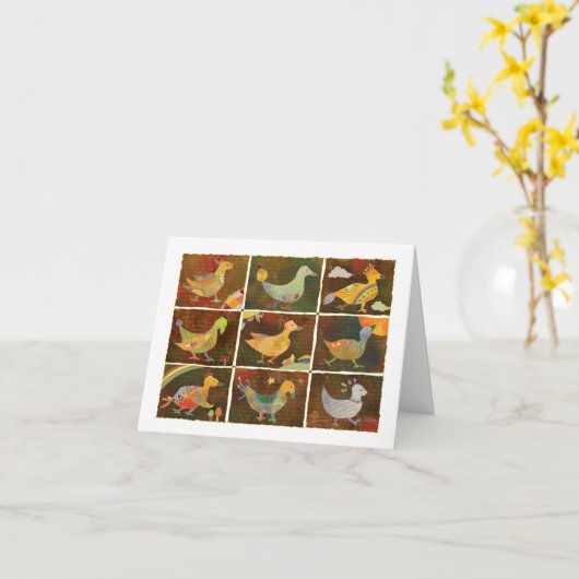 Geburtsland von Weißen Vögeln Karte (Gelbe Blume)