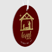 GeburtsmanagerJesus Liebe Christliche Familie Ornament (Vorderseite)