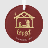 GeburtsmanagerJesus Liebe Christliche Familie Ornament (Rückseite)