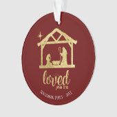 GeburtsmanagerJesus Liebe Christliche Familie Ornament (Vorderseite)