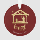 GeburtsmanagerJesus Liebe Christliche Familie Ornament (Vorderseite)