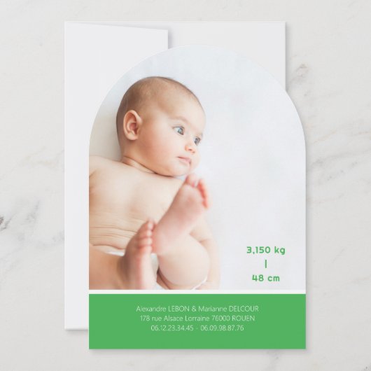 Geburtsmeldung APPOLLO IV Einladung (Rückseite)