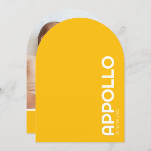 Geburtsmeldung APPOLO Einladung (Vorne/Hinten)