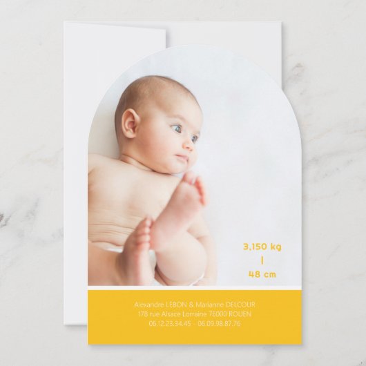 Geburtsmeldung APPOLO Einladung (Rückseite)