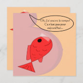 Geburtsmeldung "Aprilfisch" Ankündigung (Vorne/Hinten)