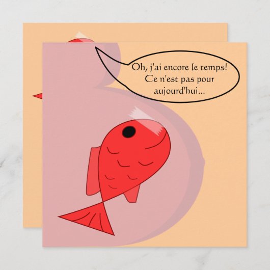 Geburtsmeldung "Aprilfisch" Ankündigung (Vorne/Hinten)