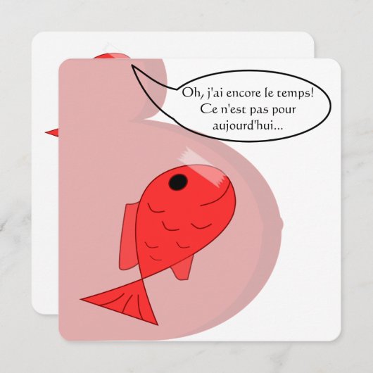 Geburtsmeldung "Aprilfisch" Ankündigung (Vorne/Hinten)