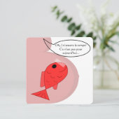 Geburtsmeldung "Aprilfisch" Ankündigung (Stehend Vorderseite)