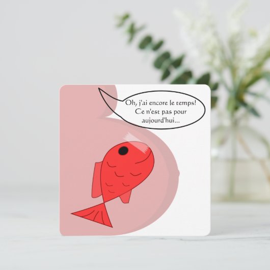 Geburtsmeldung "Aprilfisch" Ankündigung (Stehend Vorderseite)