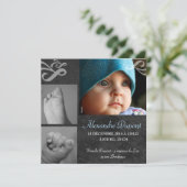 Geburtsmeldung Junge Ankündigung (Stehend Vorderseite)