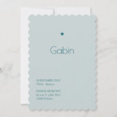 Geburtsmeldung Poudré - Gabin Einladung (Vorderseite)