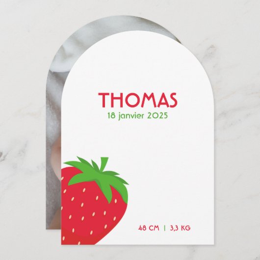 Geburtsmeldung Thomas Einladung (Vorne/Hinten)