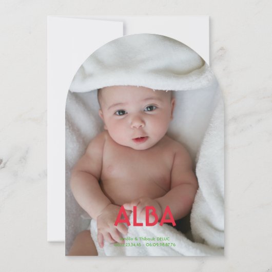 Geburtsmeldung Thomas Einladung (Rückseite)