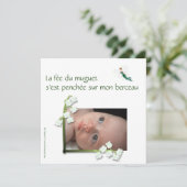 Geburtsmeldung von Muguet und Felt Felt Ankündigung (Stehend Vorderseite)