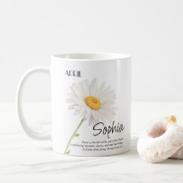 Geburtsmonat April Blume Personalisiert Kaffeetasse