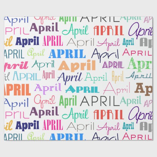 Geburtsmonat April Geschenkpapier (Flach)