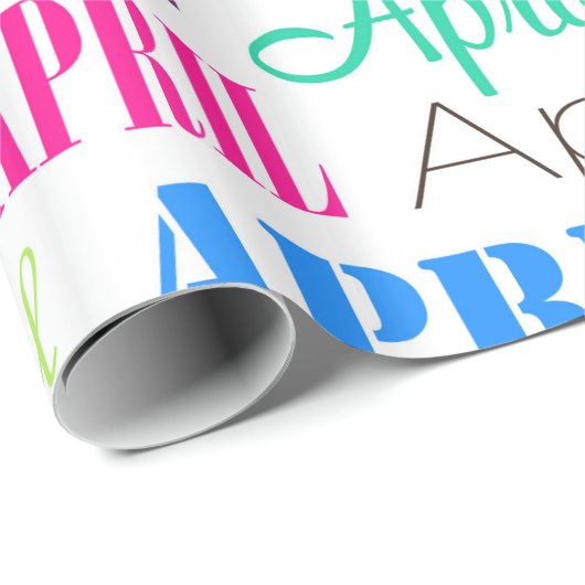 Geburtsmonat April Geschenkpapier (Rolleneckpunkt)