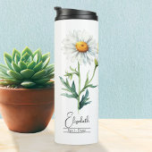 Geburtsmonat Blume April Daisy Thermal Tumbler Thermosbecher