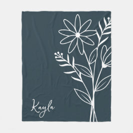 Geburtsmonat-Blume, April-Kalligraphiename Fleecedecke