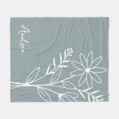 Geburtsmonat-Blume, April-Kalligraphiename Fleecedecke (Vorderseite (Horizontal))