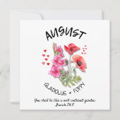 Geburtsmonat Blume AUGUST Christlich Geburtstag Karte (Vorderseite)