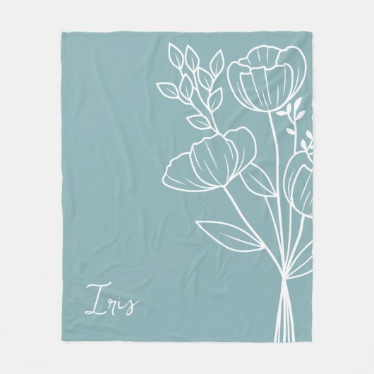 Geburtsmonat Blume, August Kalligraphie Name Fleecedecke (Vorderseite)