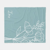 Geburtsmonat Blume, August Kalligraphie Name Fleecedecke (Vorderseite (Horizontal))