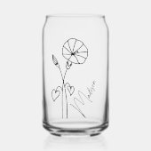 Geburtsmonat Blume August Morning Glory Bridesmaid Dosenglas (Vorderseite)