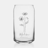 Geburtsmonat Blume August Poppy Bridesmaid Dosenglas (Vorderseite)