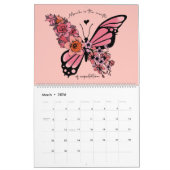 Geburtsmonat Blume & Butterfly Kalender (Mär 2026)