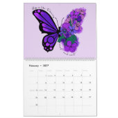 Geburtsmonat Blume & Butterfly Kalender (Feb 2027)