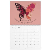 Geburtsmonat Blume & Butterfly Kalender (Jan 2026)