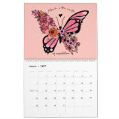 Geburtsmonat Blume & Butterfly Kalender (Mär 2027)