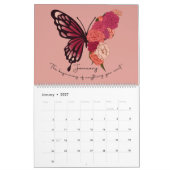 Geburtsmonat Blume & Butterfly Kalender (Jan 2027)