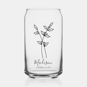 Geburtsmonat Blume Dezember Holly Berry Bridesmaid Dosenglas