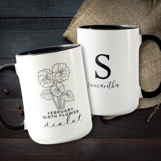 Geburtsmonat Blume Februar Geburtstagsgeschenk-Mon Tasse