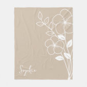 Geburtsmonat-Blume, Februar Kamel-Script-Name Fleecedecke (Vorderseite)