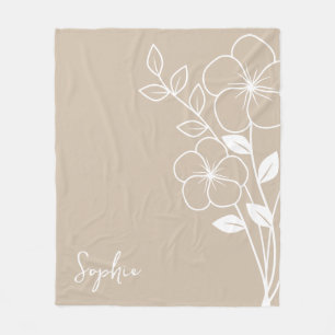 Geburtsmonat-Blume, Februar Kamel-Script-Name Fleecedecke