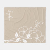 Geburtsmonat-Blume, Februar Kamel-Script-Name Fleecedecke (Vorderseite (Horizontal))
