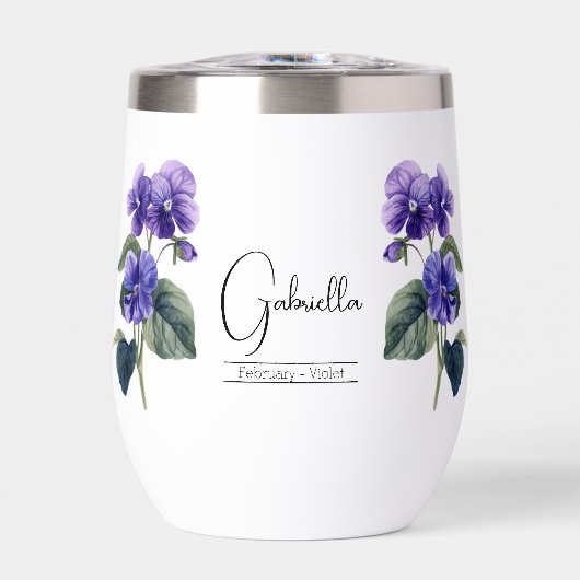 Geburtsmonat Blume Februar Violet (Vorderseite)