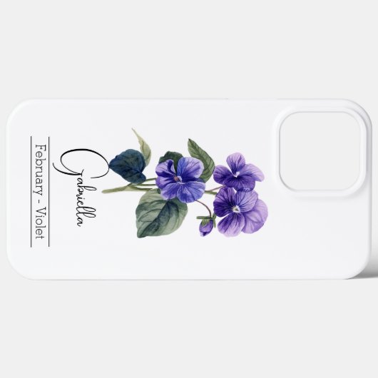 Geburtsmonat Blume Februar Violet Case-Mate iPhone Hülle (Rückseite (Horizontal))