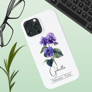 Geburtsmonat Blume Februar Violet Case-Mate iPhone Hülle