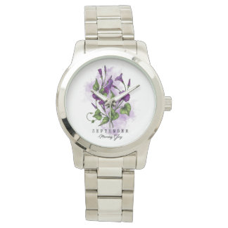 Geburtsmonat-Blume Geboren im September Morning Gl Armbanduhr