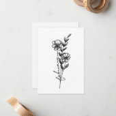 Geburtsmonat-Blume im Februar Mitteilungskarte (Vorderseite/Rückseite Beispiel)