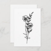 Geburtsmonat-Blume im Februar Mitteilungskarte (Vorne/Hinten)